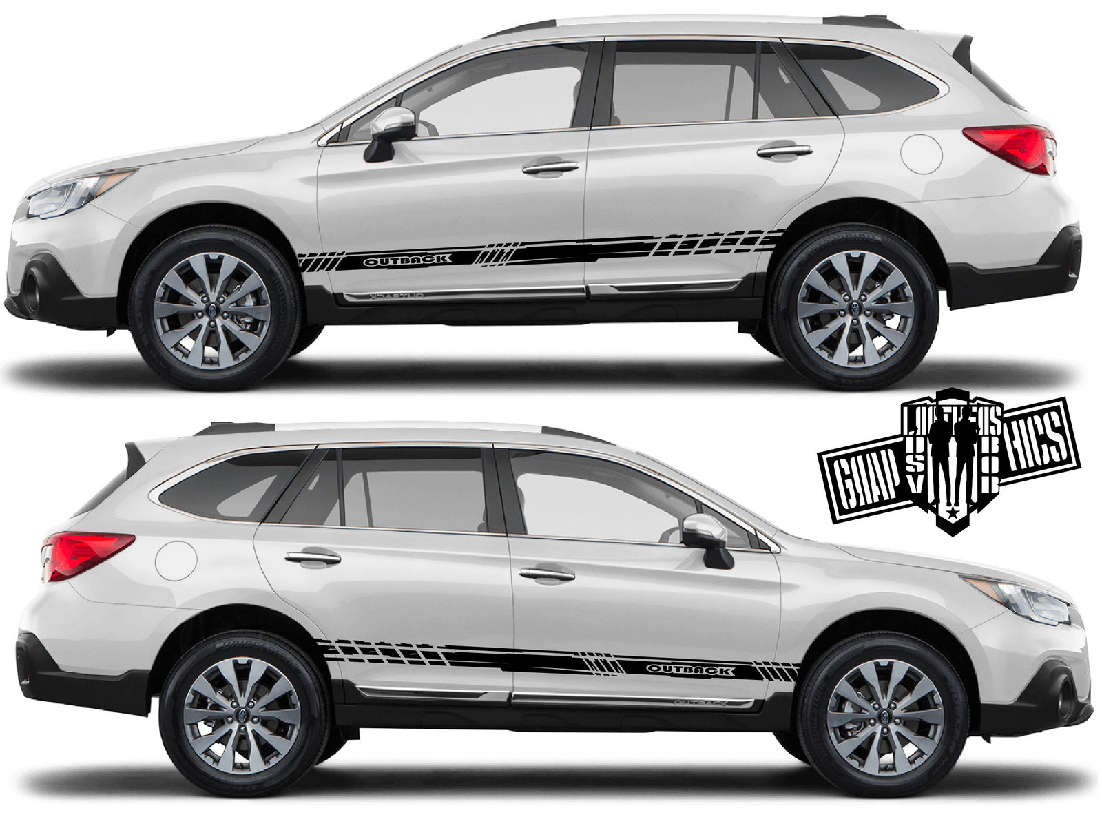 Pair of Sport Side Stripes Decal Sticker Vinyl Compatible with Subaru ...