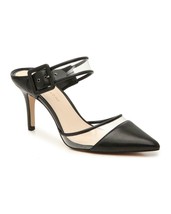 New Enzo Angiolini Black Leather Pointy Buckle Pumps Size 8.5 M $129 - $62.05