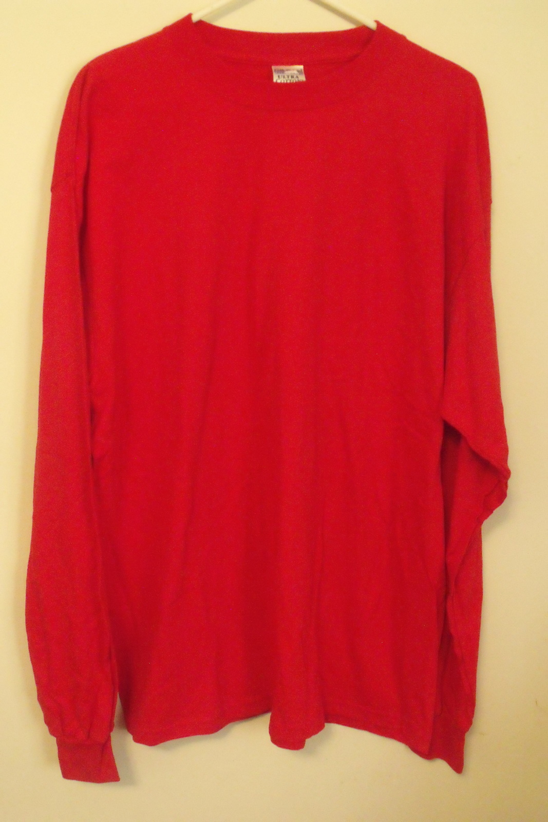 Mens Gildan NWOT Bright Red Long Sleeve T Shirt Size XL - Shirts