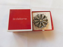 Liz Claiborne Fashion Jewelry Ladies Women's Lapel Pin Brooch Silver Tone Pre-ow - $29.69
