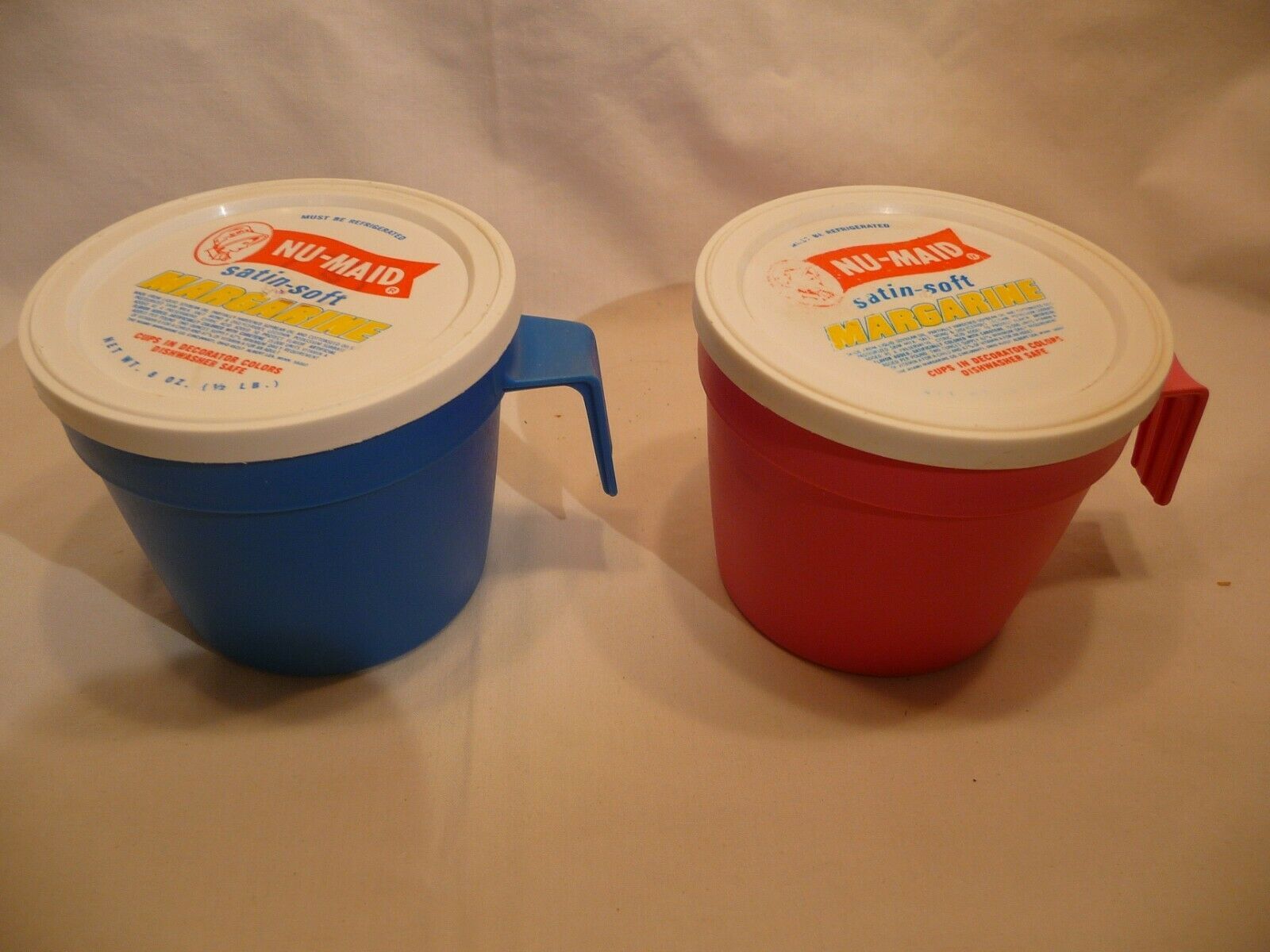 Nu-Maid Margarine Cups with lids, set of 2 - Measuring Cups, Spoons