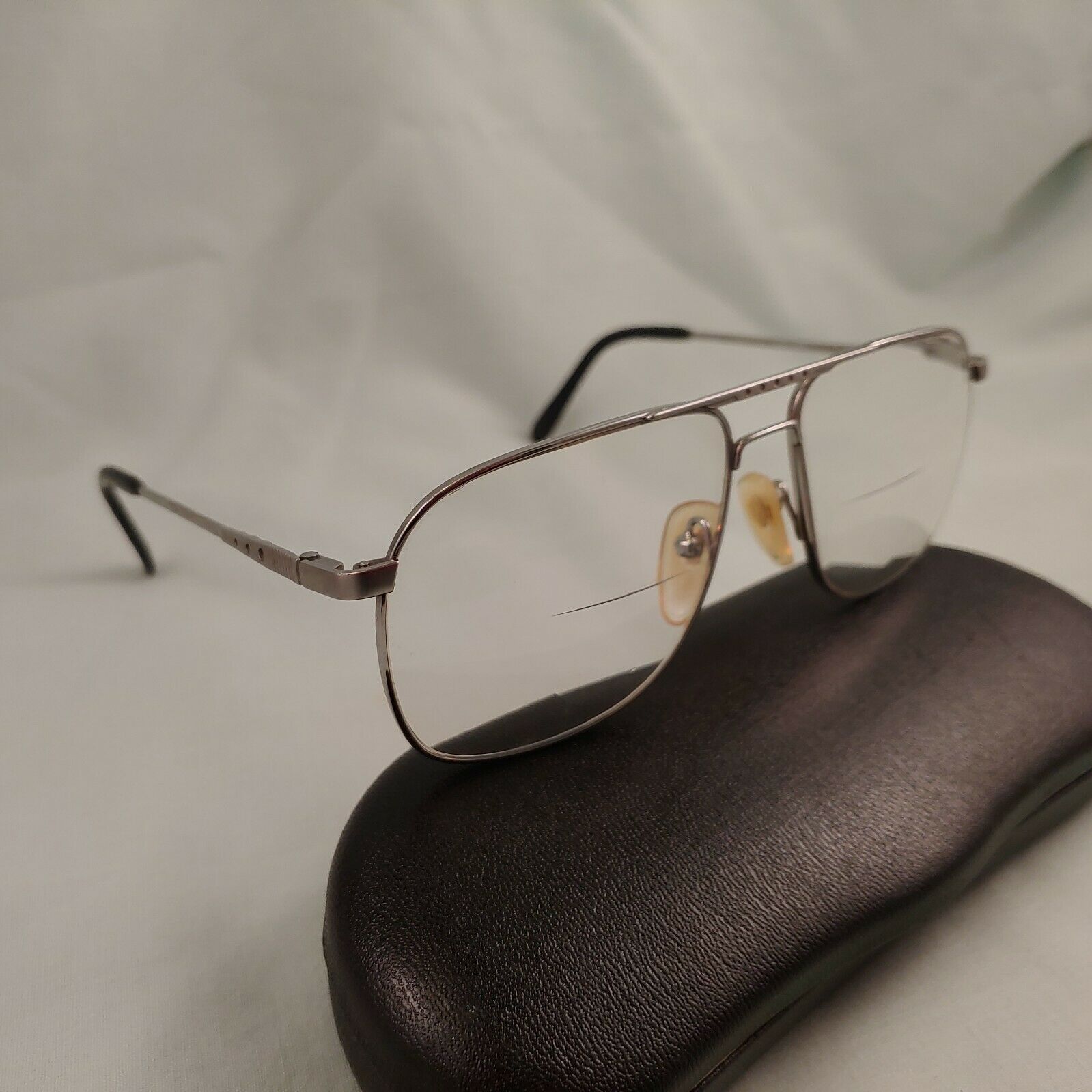 Nikon Flex Rx Eyeglasses Full Rim Metal Frames Nk4418 Silver Black 