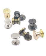 20 Sets Brass Button Chicago Rivets Studs Screw Screwback Leather Craft ... - $5.99+