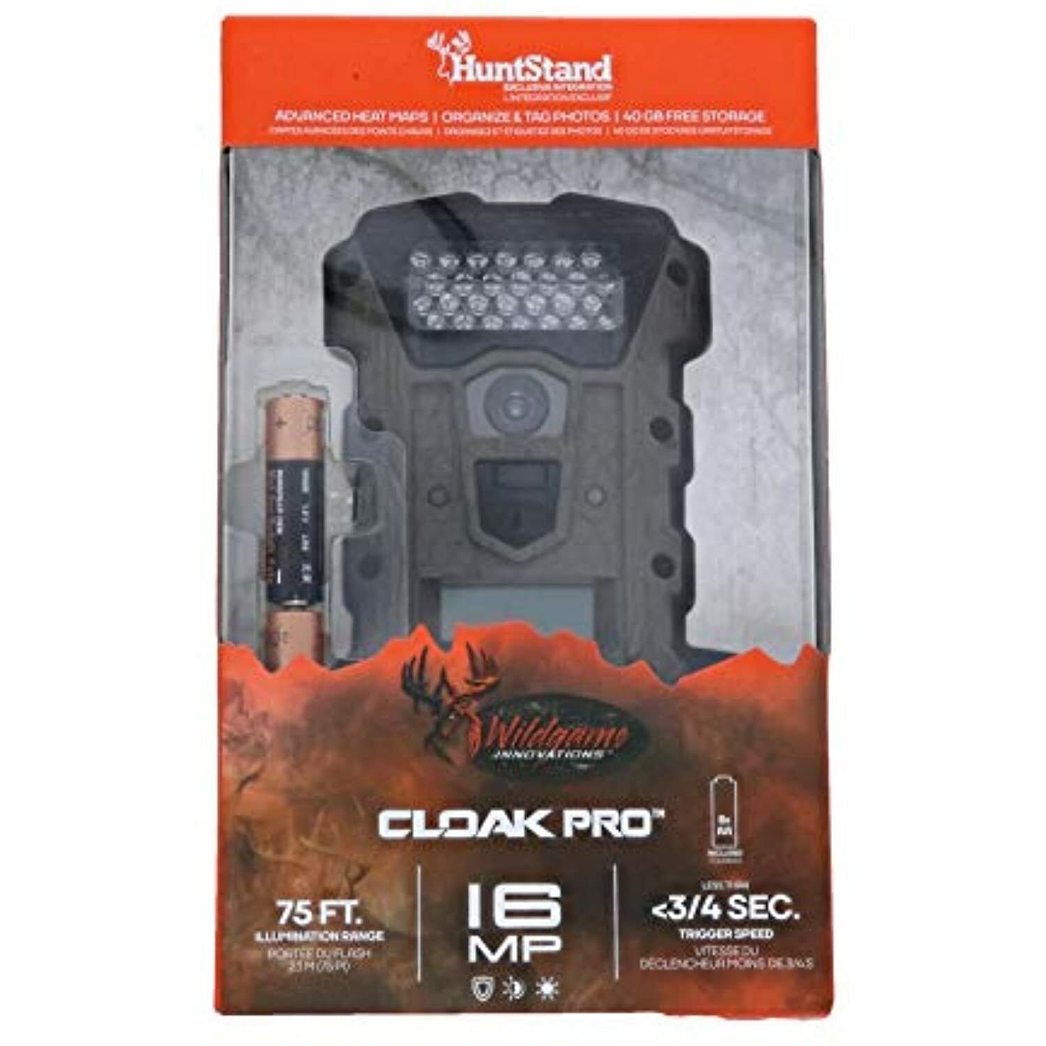 Wildgame Innovations Cloak Pro 16MP Trail & Game Camera 8X AA Batteries