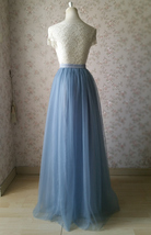 Full Tulle Maxi Skirt Plus Size Floor Long Tulle Skirt Wedding Guest Maxi Skirts image 15