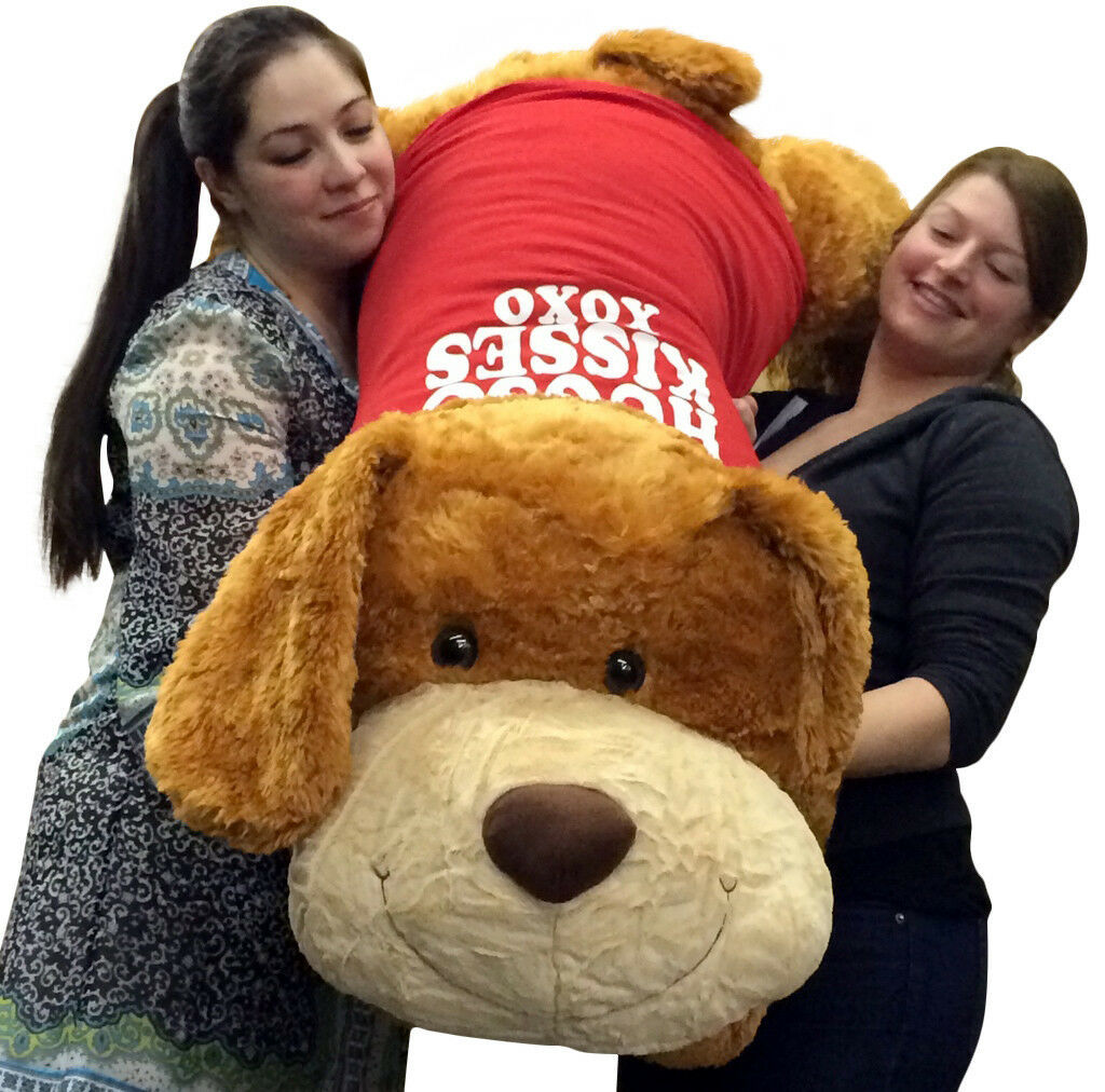 Big Plush Dog 5 Foot Valentines Day Giant Stuffed Animal HUGS AND