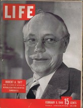 ORIGINAL Vintage Life Magazine February 9 1948 Robert Taft