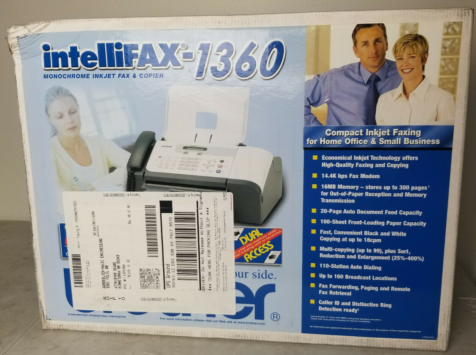 Brother Intellifax 1360 fax machine 14.4k bps fax modem copier 16 mb memory  D32 - $116.48