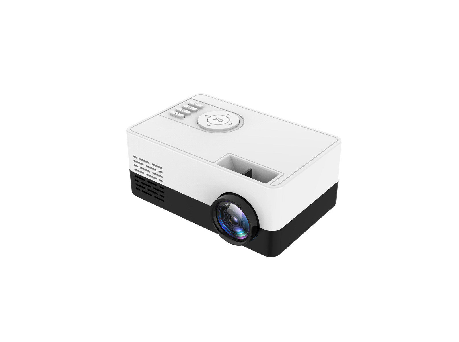 Color: White, Model: Us - ED Projector 1080P video projector