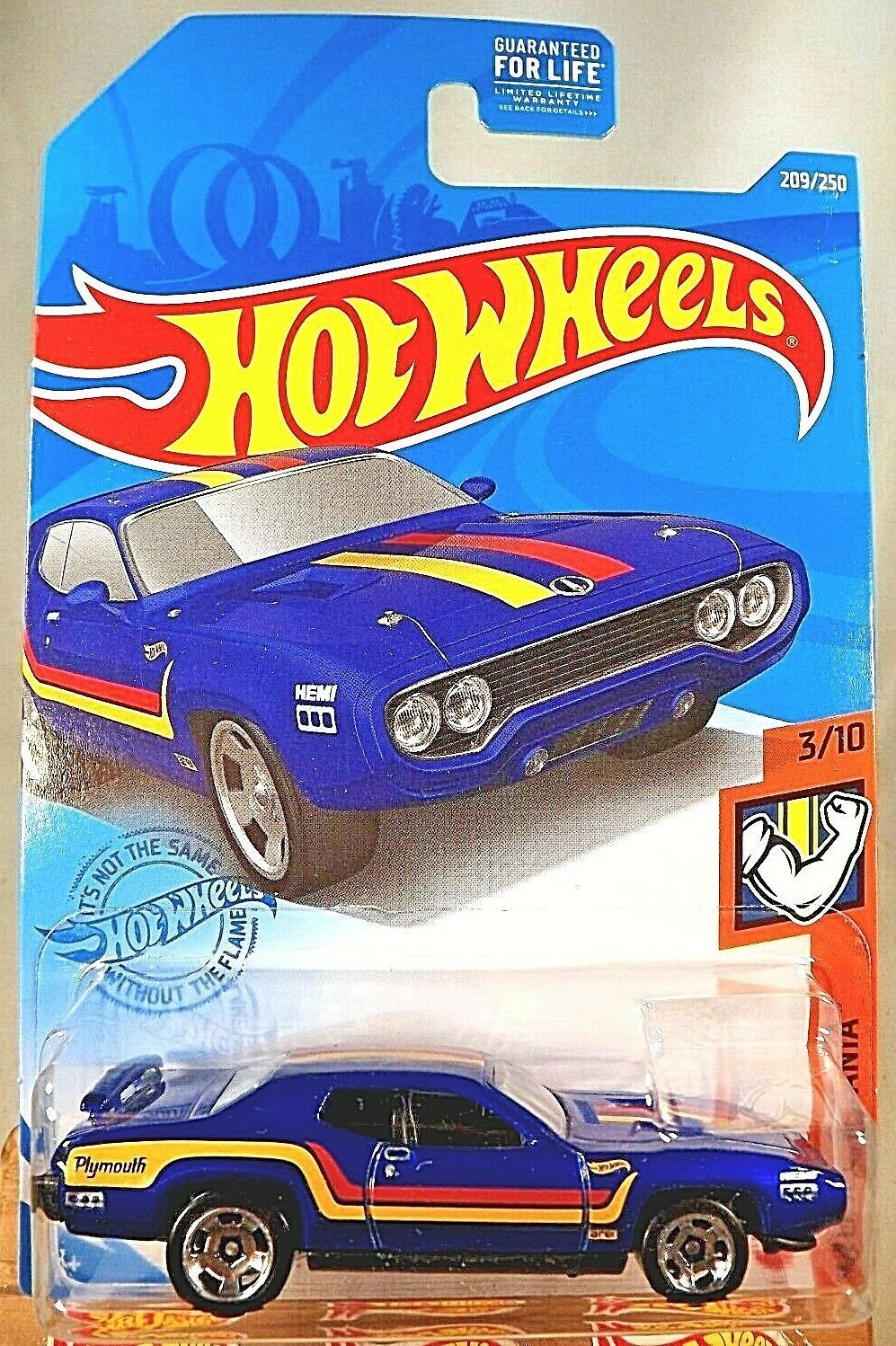2021 Hot Wheels #209 Muscle Mania 3/10 ‘71 PLYMOUTH ROAD RUNNER Drk Blue w/RSWsp