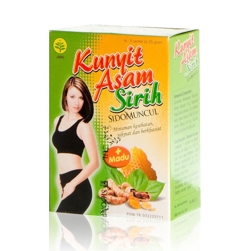 2 Boxes Kunyit Asam Sirih, Tumeric Drink With Honey And Betel Leaves 