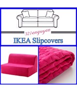 IKEA LYCKSELE Slipcover Cover 2 Seat Sleeper Sofa / Vallarum Cerise - 90... - $129.88