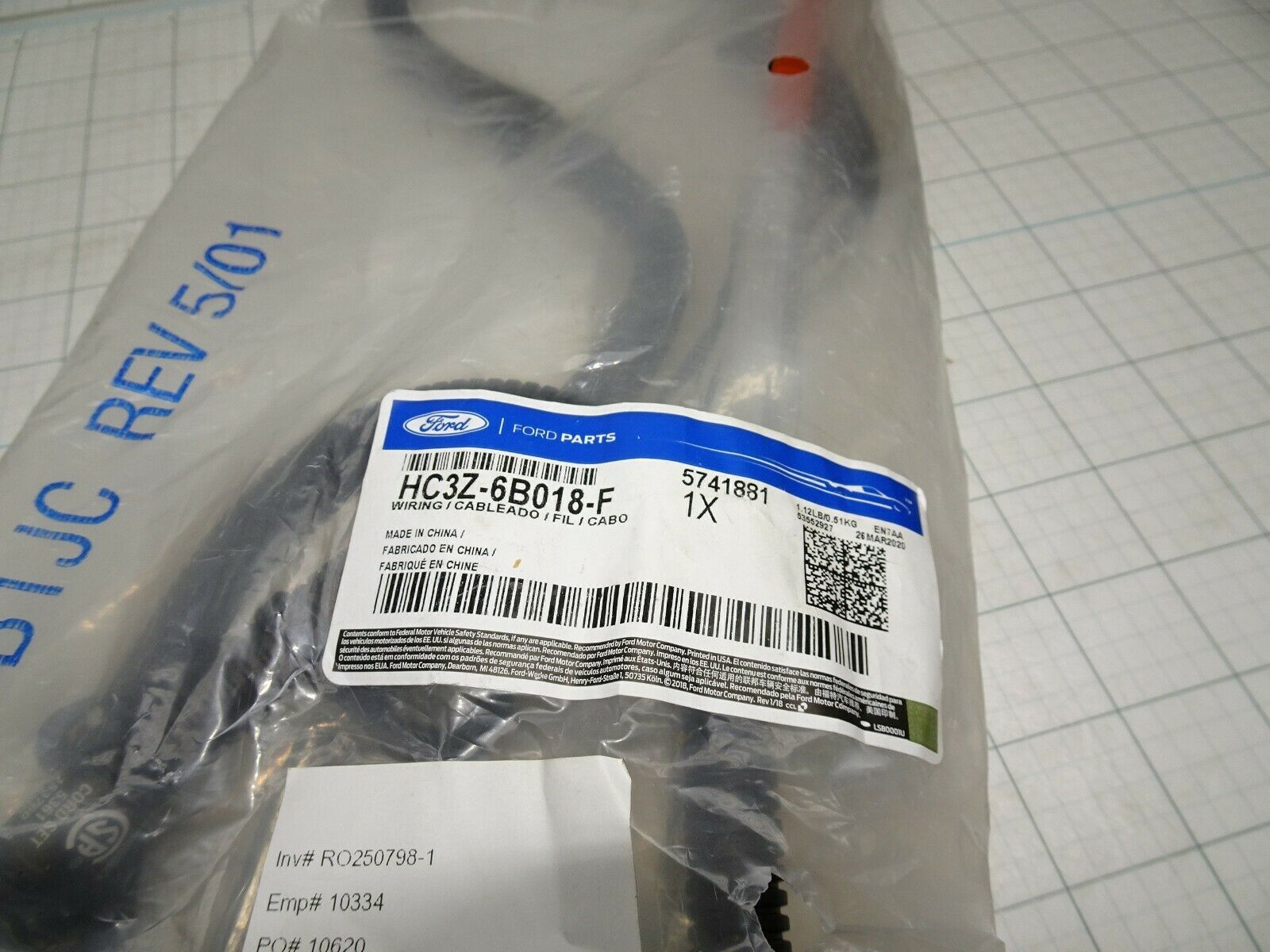 FORD HC3Z6B018F Engine Block Heater Wiring Harness OEM NOS Car