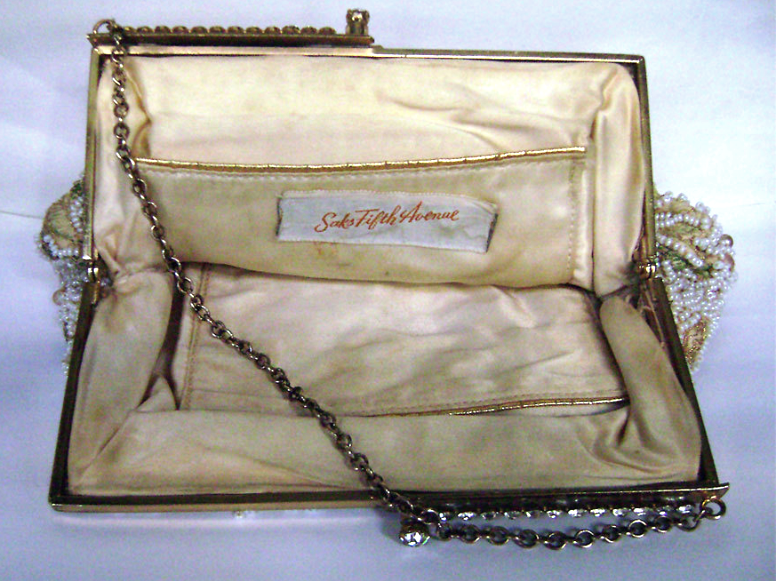 Vintage Saks Fifth Avenue Pastel Embroidered Beaded Rhinestone Purse - Bags, Handbags & Cases