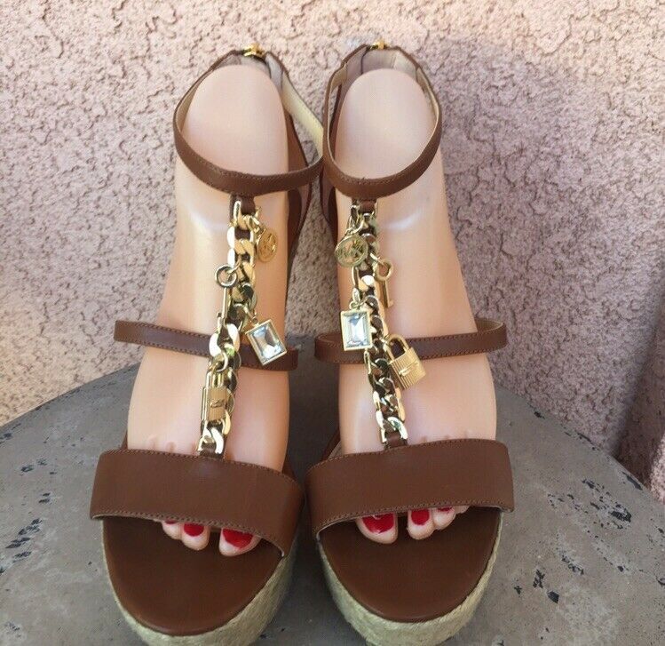 michael kors charm wedge sandals