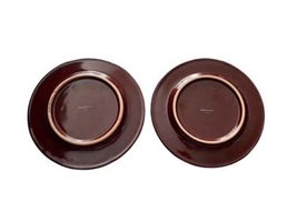 2pc Ralph Lauren Stoneware 9" Burgundy Salad Plate Lot Made in Italy image 7