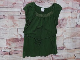 WOMEN&#39;S MATERNITY TOP WITH EMBELLISHED NECK LINE BY MOTHERHOOD / SIZE L - $12.25