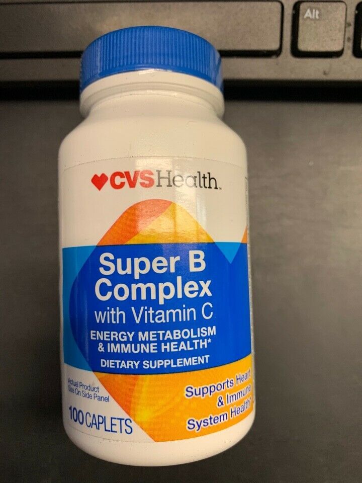 CVS Health Super B Complex with Vitamin C Immune Health B12 100 CT