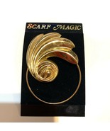 Gold Tone Swirl Scarf Slide Pin Brooch - $4.99