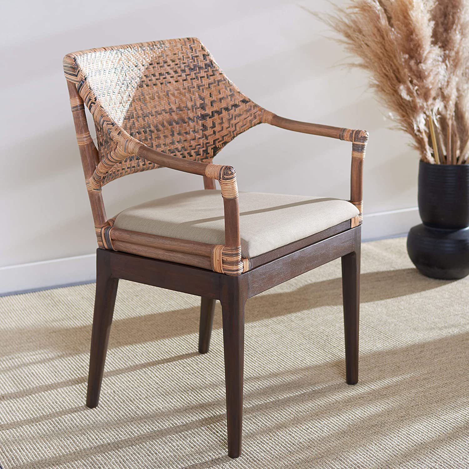 Carlo Arm Chair, Honey, From The Safavieh Home Collection. - $415.97