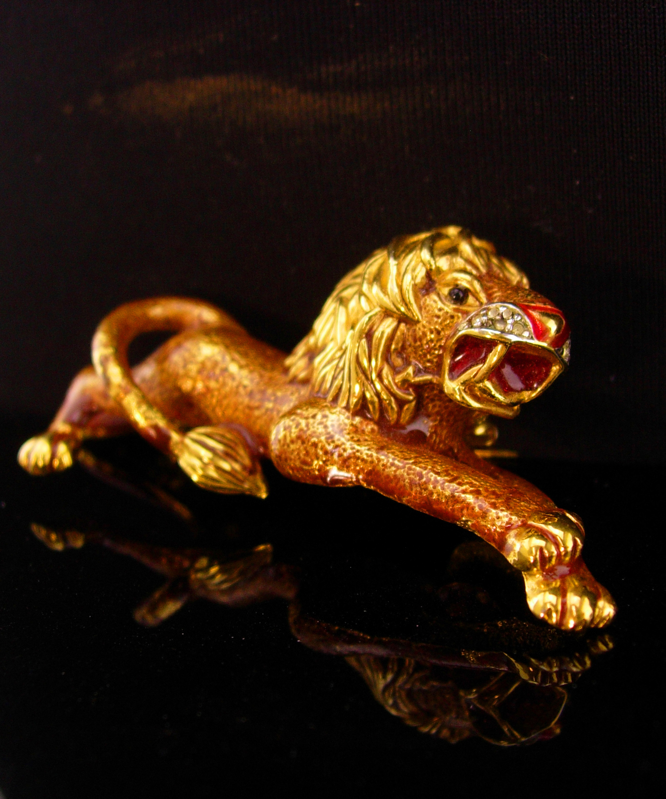 Primary image for 1950's Designer lion brooch / vintage signed D'Orlan pin / figural lapel pin / e