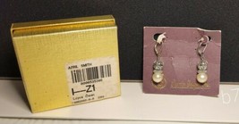 Premier Designs Earrings Silver Tone w Faux Pearls B7 - $6.42