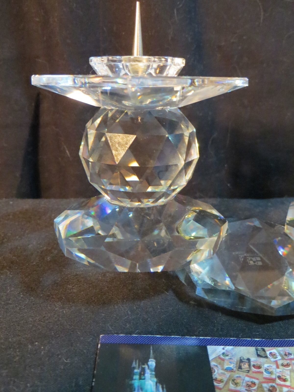 Swarovski Crystal Candle Holders # 108 E, Retired rare European pin ...