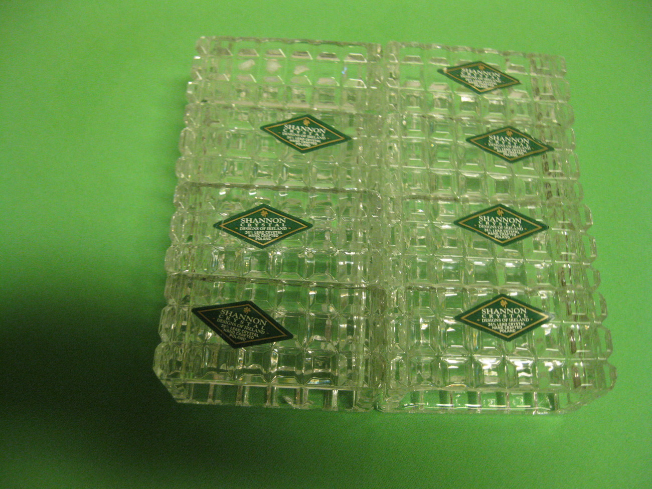 Shannon Crystal Eight (8) Napkin Holders Design of Ireland Other