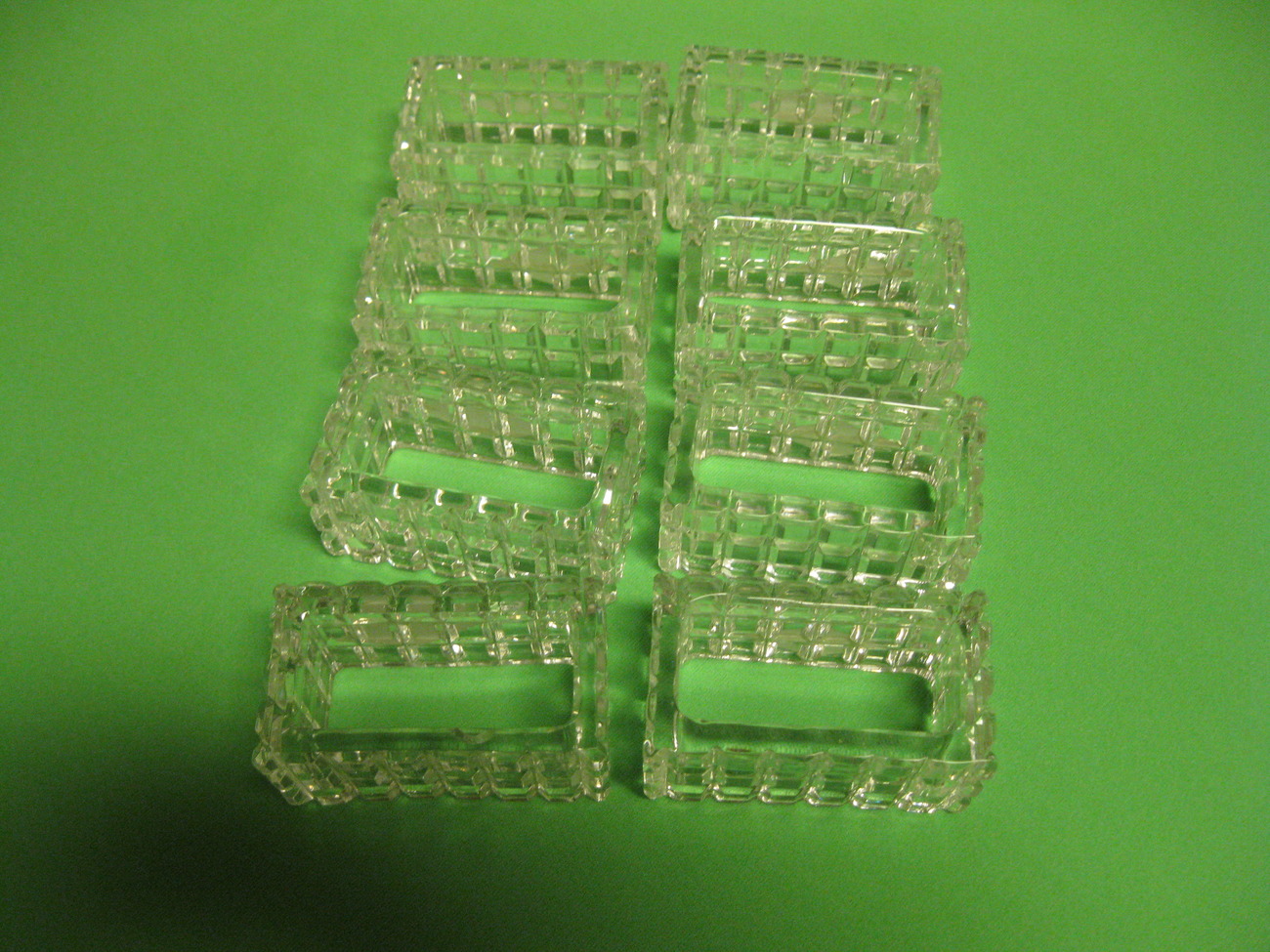 Shannon Crystal Eight (8) Napkin Holders Design of Ireland Other