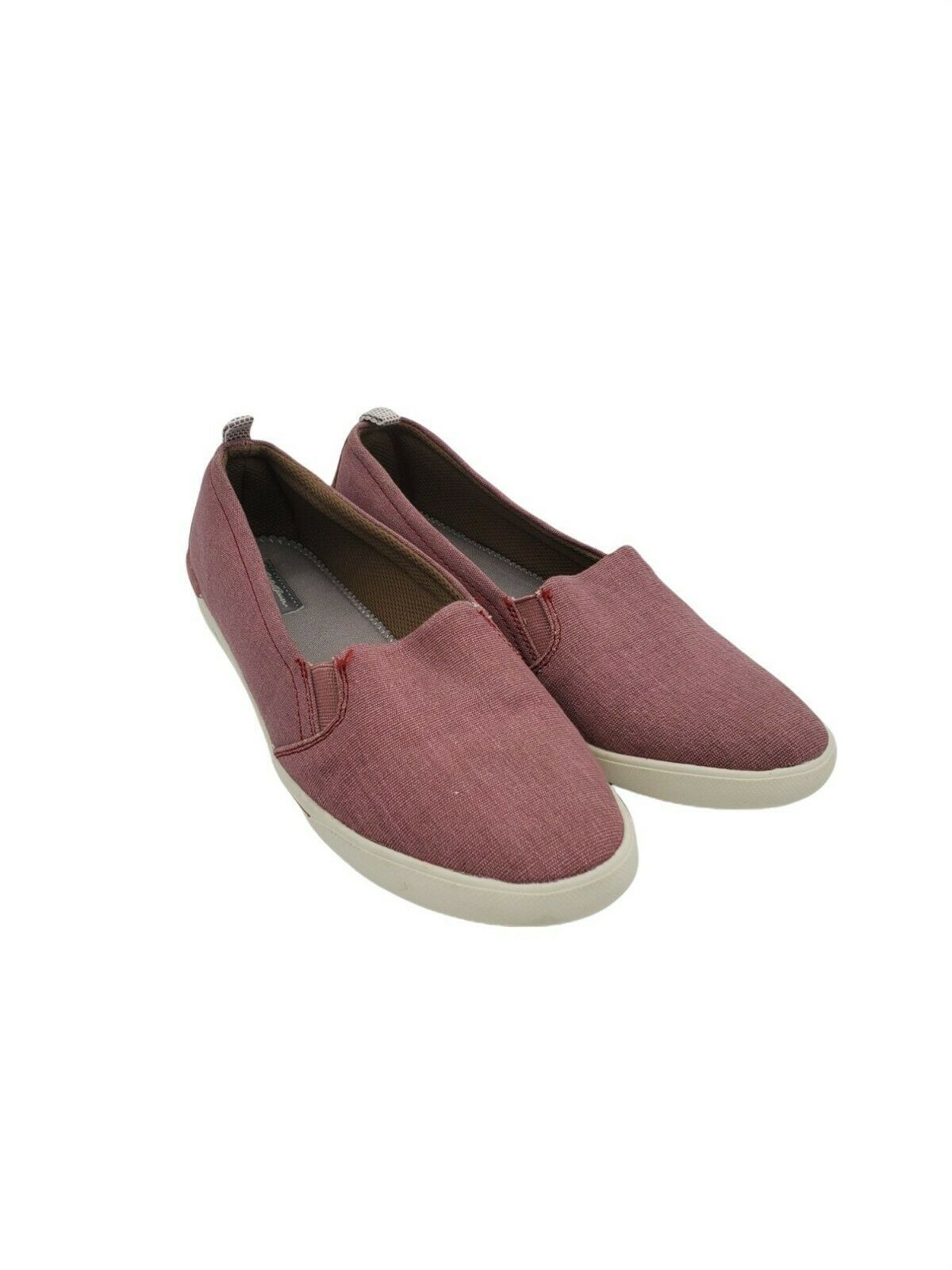 Primary image for Eddie Bauer Slip On Shoes 9 Womens Burgundy Round Toe Casual Walking Shoes