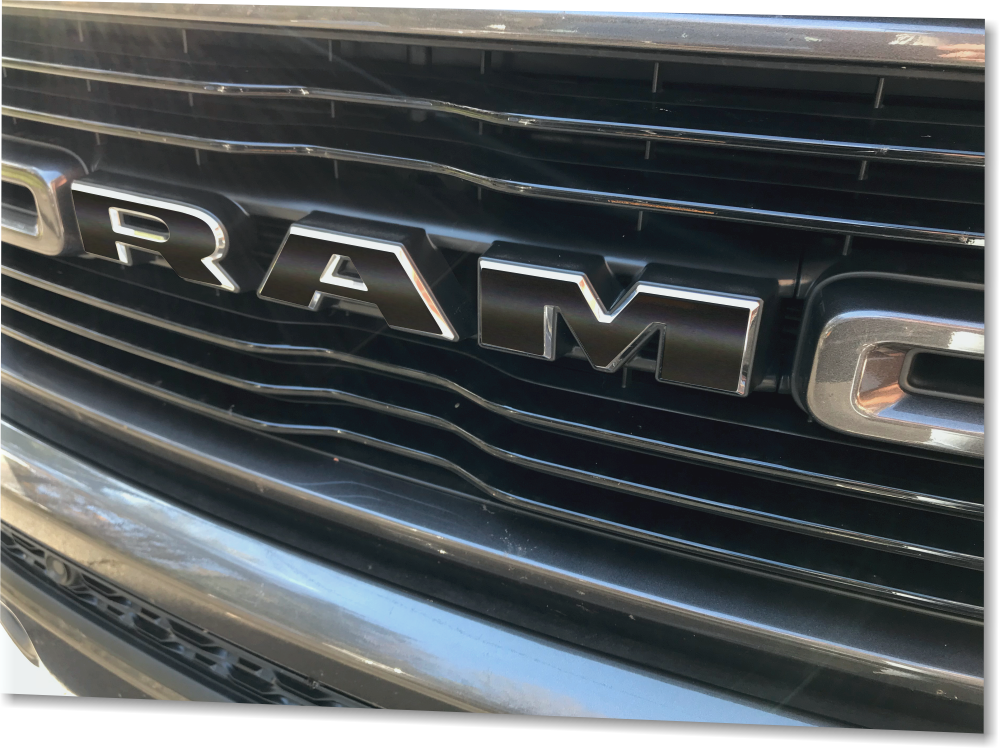 RAM Grille Emblem Overlay Decal Sticker - Fits 2019-2022 Ram 1500