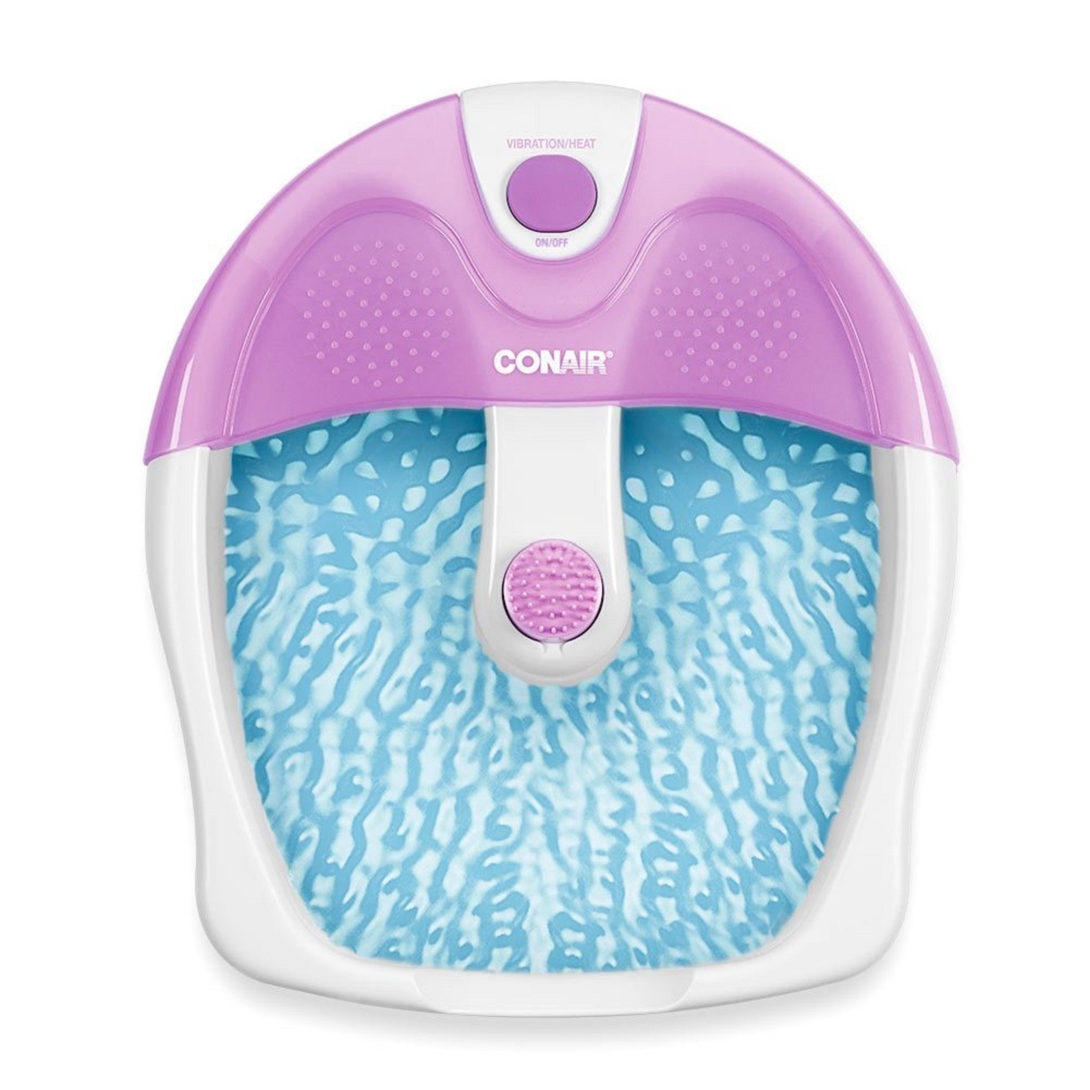 Conair Foot Spa/Pedicure Spa with Soothing Vibration Massage, Lavender Or White