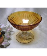 2139 Antique Economy Glass Iridescent Round Robin Sherbet Dish - $8.00