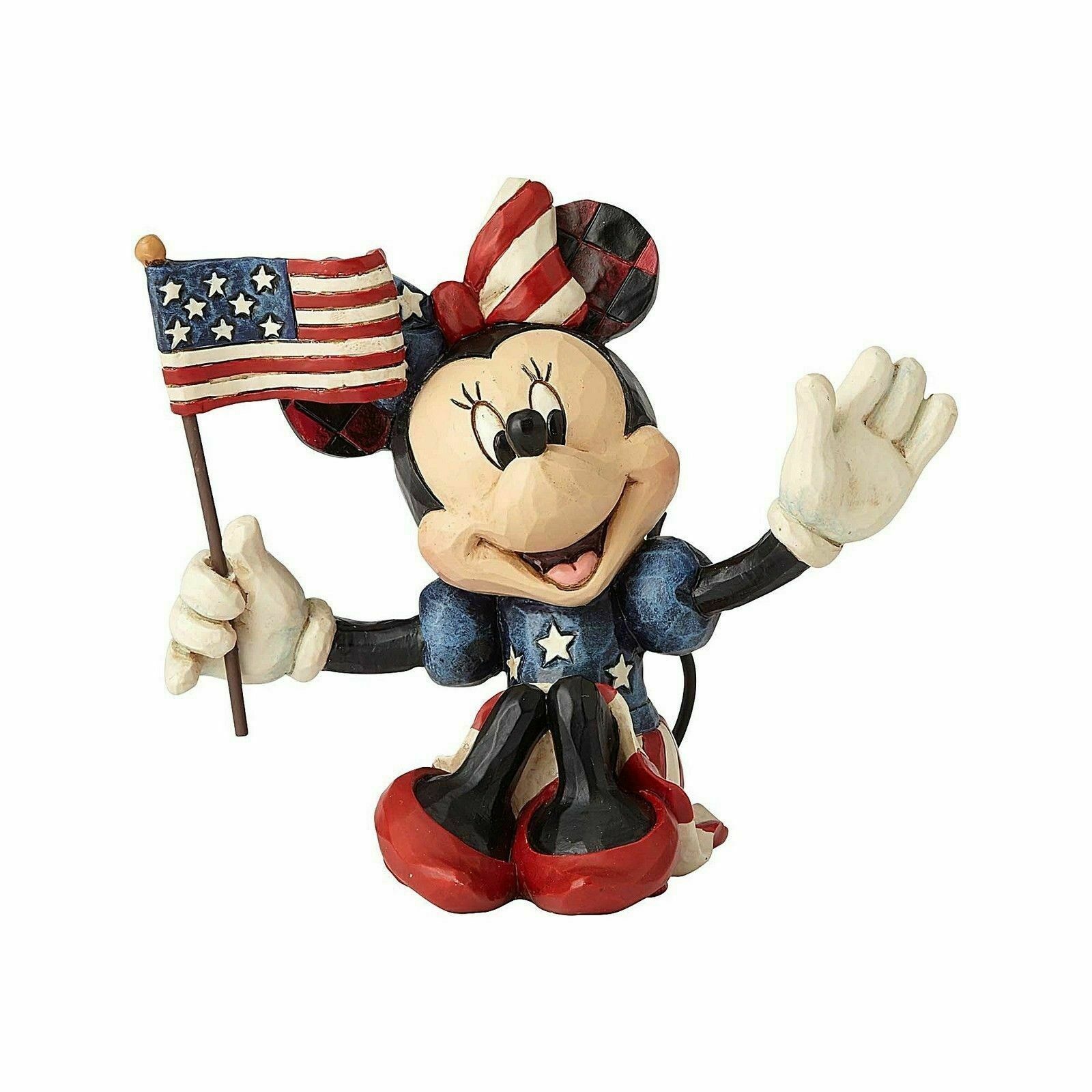 Minnie Mouse Patriotic Waving American Flag Jim Shore Disney Traditions 4056744