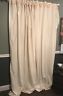 DKNY Cream Curtains Pretty Flowers Across Top 3 Panels 54" x 83" Lined Ivory - $49.50