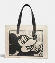 COACH Disney Keith Haring Mickey Mouse Canvas Tote 42 ~NWT~ 5226 Chalk - $292.05