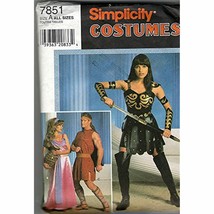 Rare Simplicity 7851 Costumes Xena Gladiator All Sizes Sewing Pattern; S... - $64.34