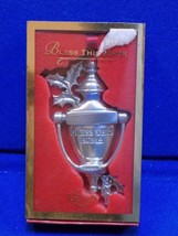 Lenox Kirk Stieff Pewter Ornament 2000 Bless This Home Christmas Door Kn... - $16.99
