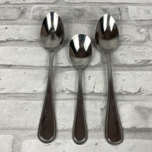 Lot of 3 Oneida Royal Pearl Stainless Serving Spoons Flatware Silverware  - $24.11