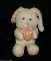 12 "vintage 1988 dakin white baby bunny rabbit with/egg stuffed animal - $23.01