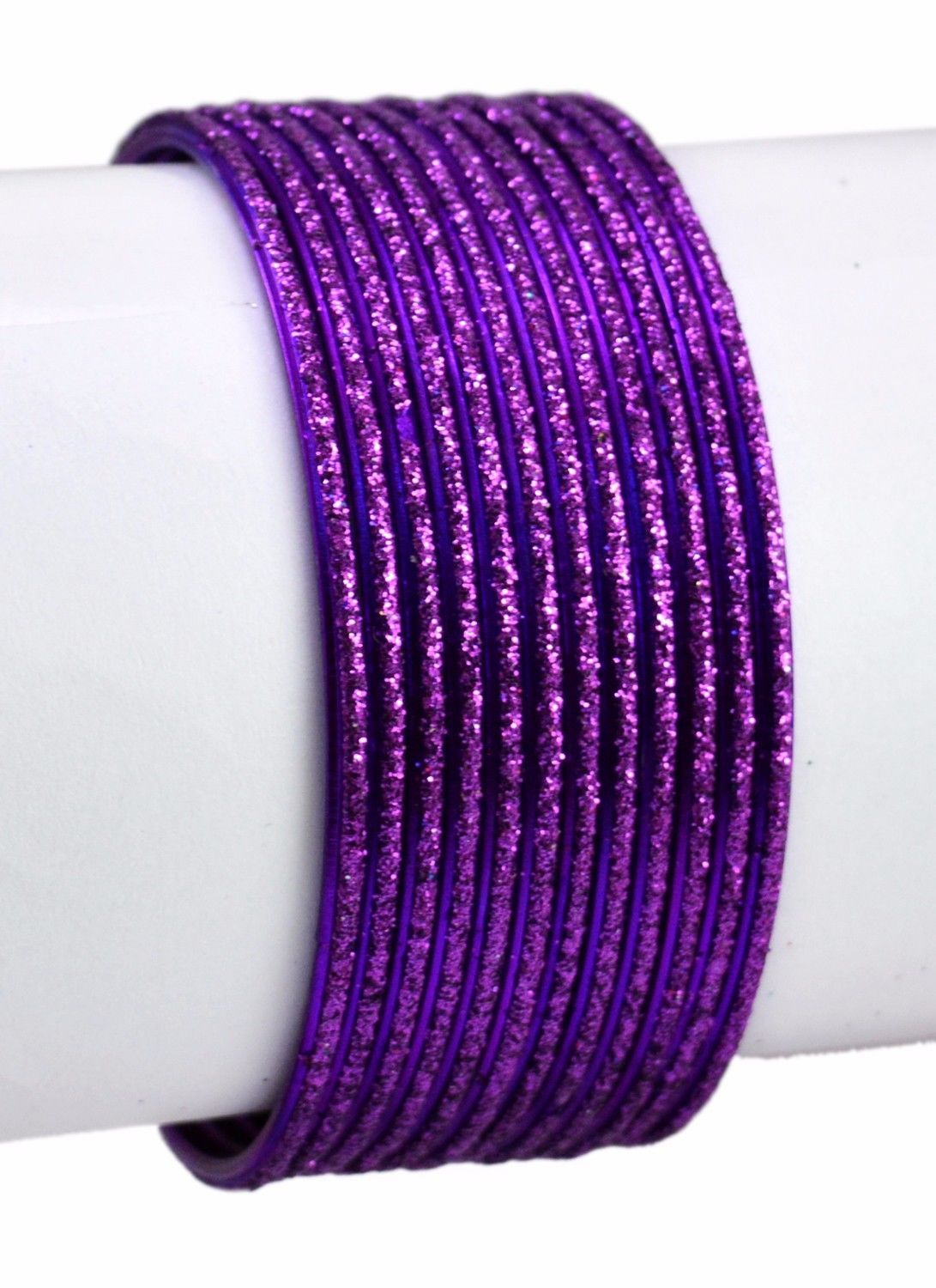 Purple Color Indian Traditional Bollywood Fashion Wedding Kundan Style Bangles Chudi