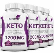  Natural 4 X KETO BHB 1200mg FAT BURNER Weight Loss Diet Pills Ketosis H... - $46.63