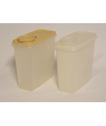 TUPPERWARE Set of Two 13 Cup Cereal Keeper Storer Containers Sheer &amp; Haz... - $16.45