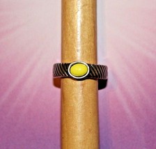Zebra Zen - Silver - Yellow Stone - Stretch Ring - Paparazzi - Gift - $8.42