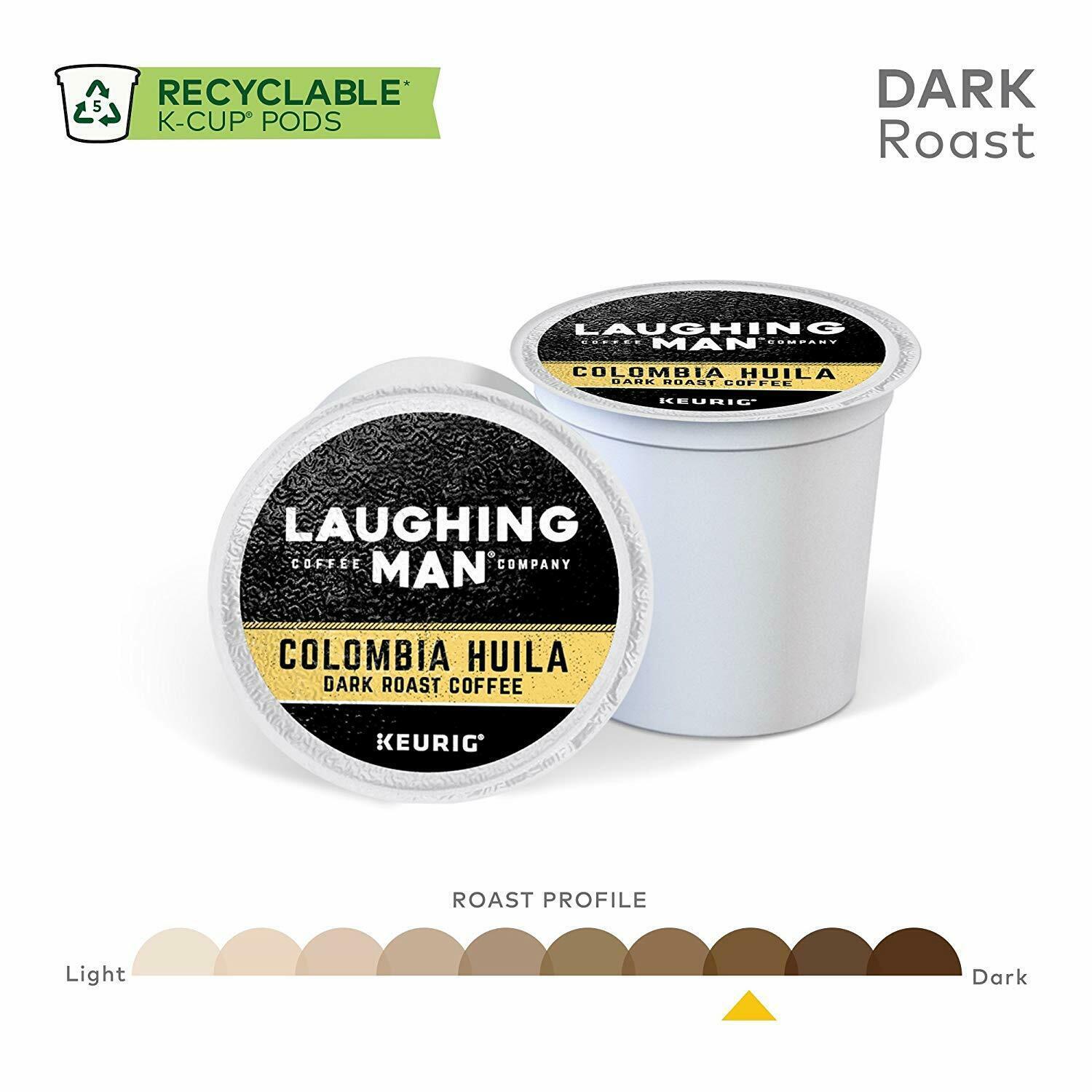 Laughing Man Colombia Huila, Single Serve Coffee KCup Pod