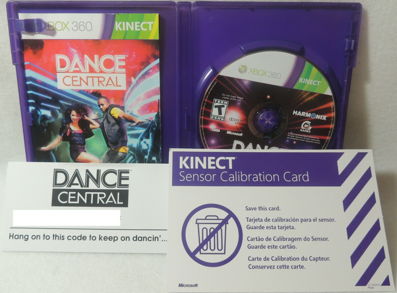 Dance Central 1 Xbox 360 Kinect Game Complete w/ Calibration card