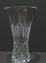 Block Crystal 9&quot; Flair Vase 24% Full Lead  - $11.99