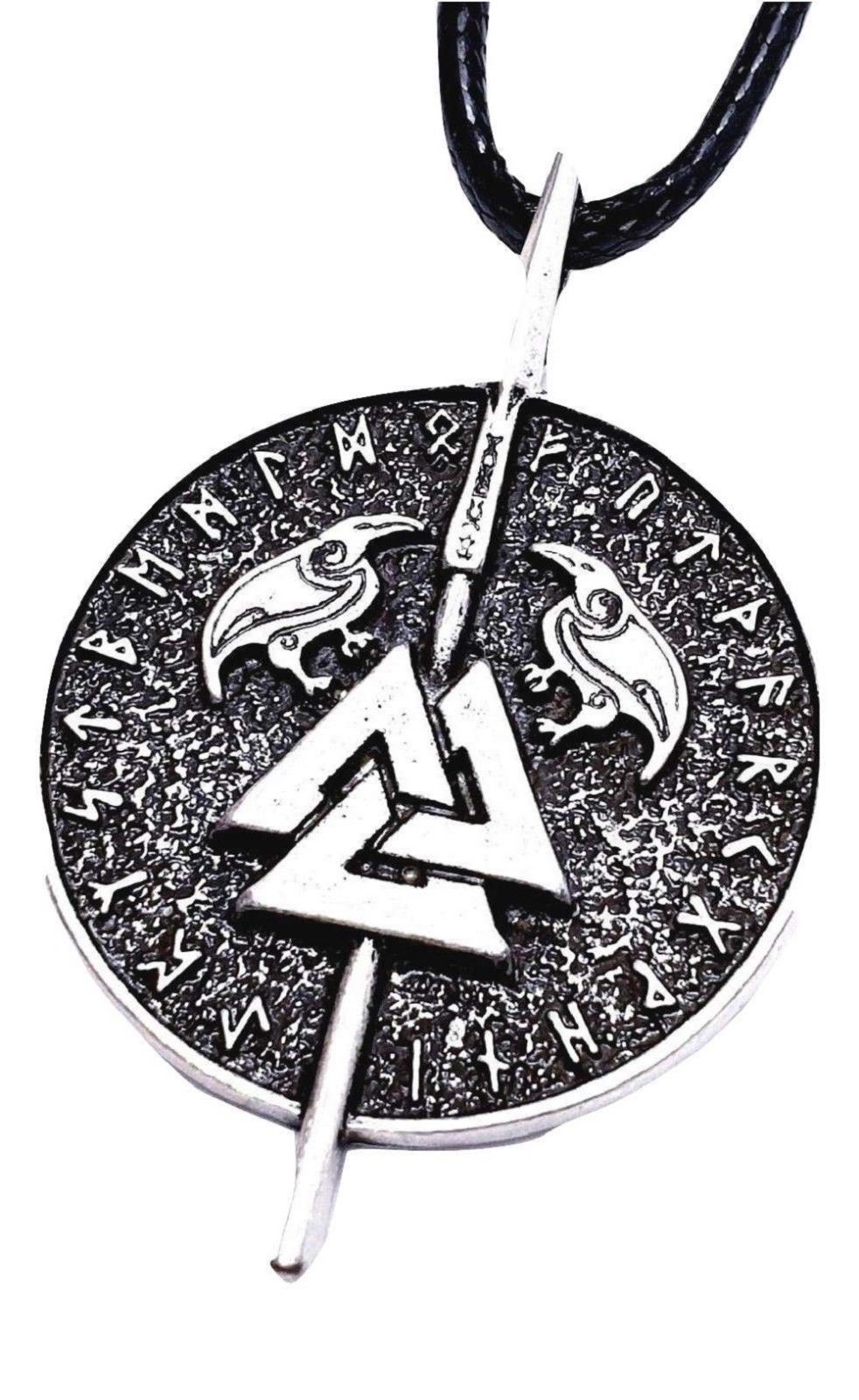 silver valknut pendant