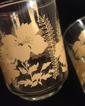Vintage 70s Libbey Flower and Fern juice glasses- set of 2 image 4