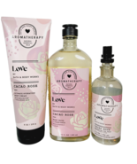 3pc LOVE CACAO ROSE Bath &amp; Body Works Aromatherapy Oil Mist Body Cream W... - $33.46